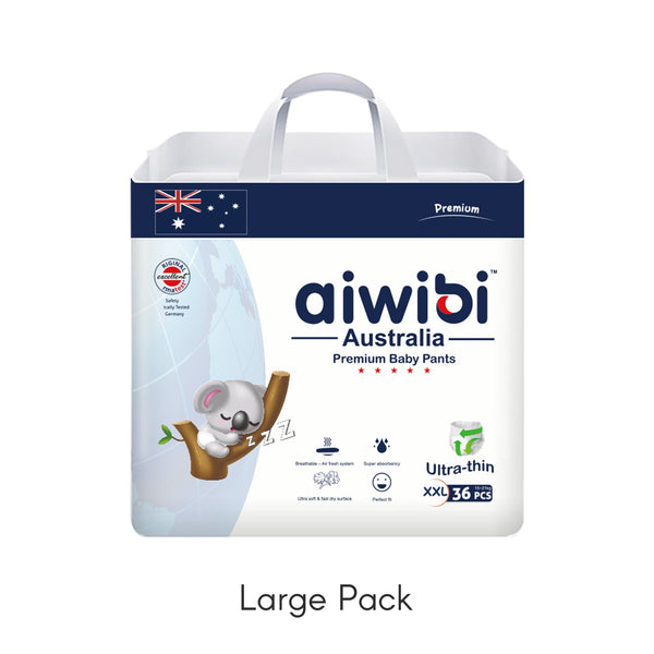 Premium Aiwibi Disposable Baby Pants with Super Absorbency Size 6 for babies 15-21KG,36pcs