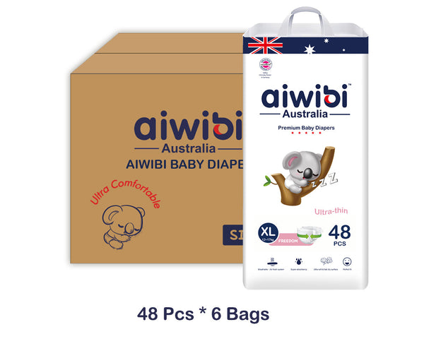 Premium Ultra-Thin Baby Diapers With Super Absorbency Size 5, 12-17kg 48Pcs * 6Bags